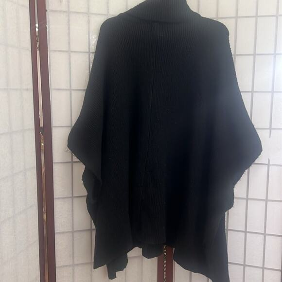 BERSHKA RIBBED CHUNKY TURTLENECK PULLOVER SHAWL TENT SWEATER SIZE M - Picture 3 of 8